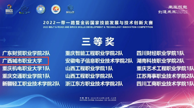 3人获国赛三等奖！信息工程学院在2022一带一路暨金砖国家技能发展与技术创新大赛中荣获佳绩